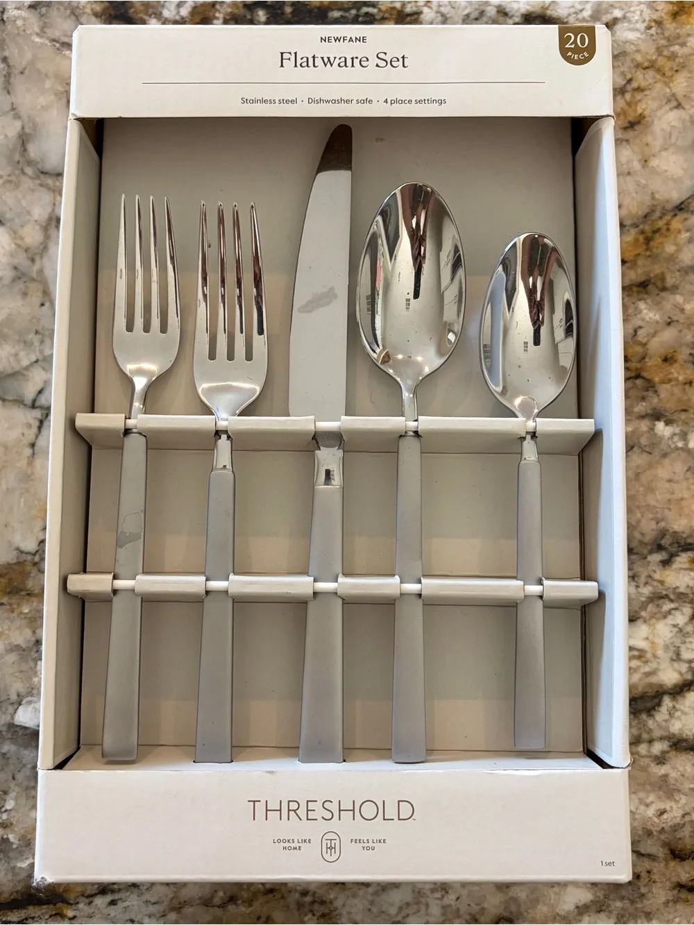 Threshold Polished Silver Flatware Set - 20-Piece